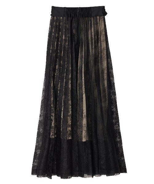 Ameri（アメリ） スカート LAYERED LACE PLEATS SKIRT : ZOZOTOWN