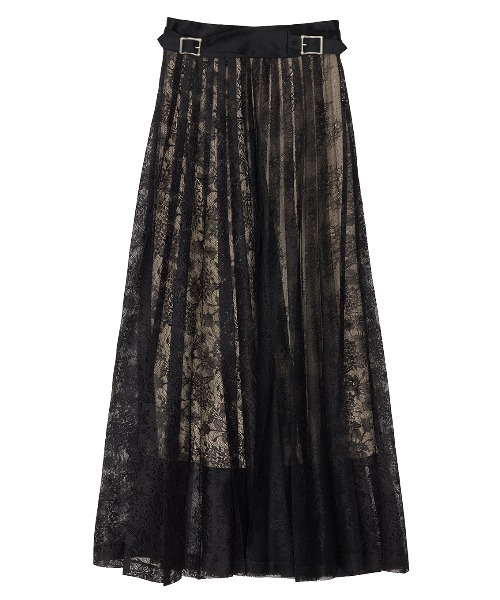 Ameri（アメリ） スカート LAYERED LACE PLEATS SKIRT : ZOZOTOWN