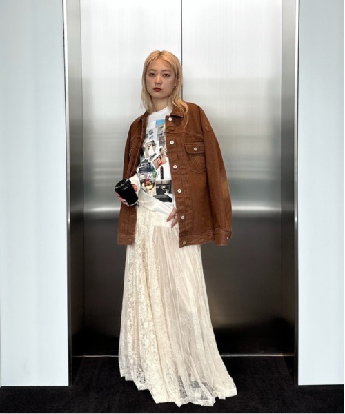 Ameri（アメリ） スカート LAYERED LACE PLEATS SKIRT : ZOZOTOWN