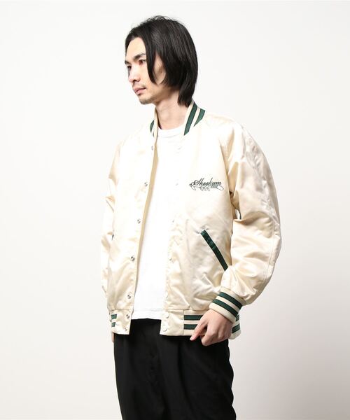 SKOOKUM（スクーカム） スタジャン LARGE アイボリー メンズ