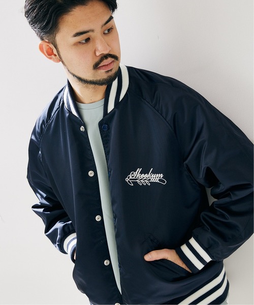 SKOOKUM（スクーカム） スタジャン LARGE アイボリー メンズ