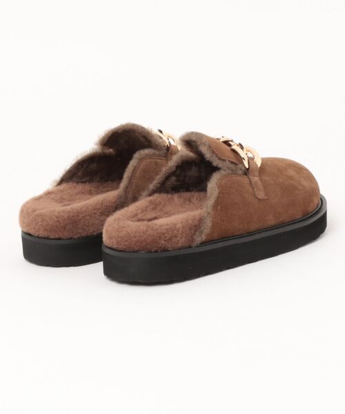 【美品】ＭＯＨI... モヒ ファーサボ スリッポン ベージュ37 MOHI スリッポン 「MOHI/モヒ」チェーンファーサボ レディース