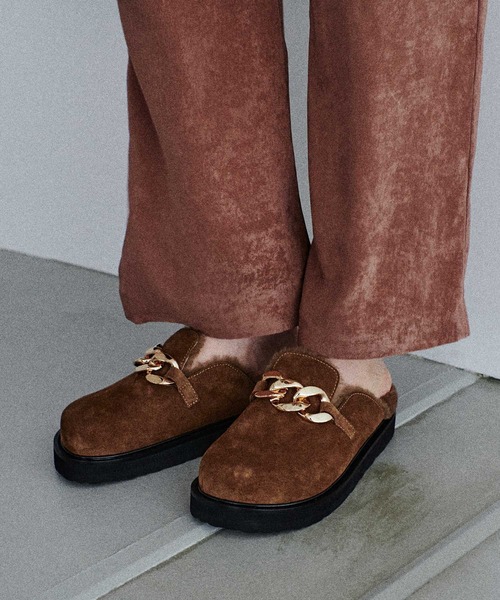 MOHI スリッポン 「MOHI/モヒ」チェーンファーサボ レディース