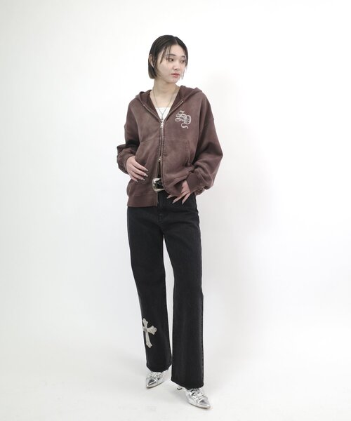 「WHO'S WHO gallery」 デニムパンツ SMALL サックスブルー レディース