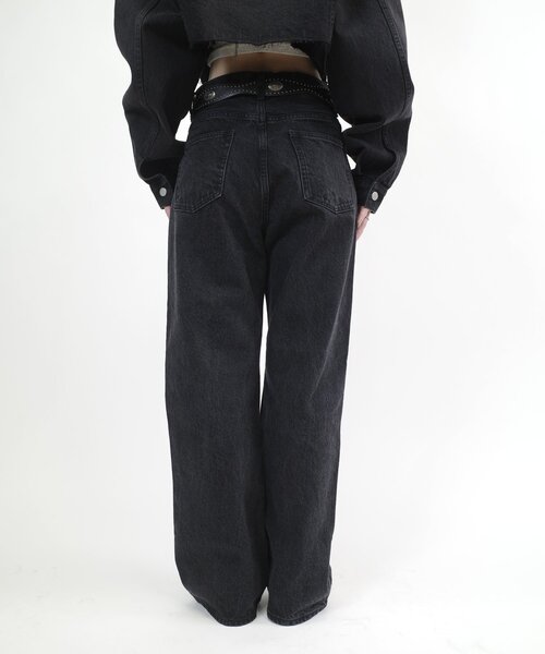 「WHO'S WHO gallery」 デニムパンツ SMALL サックスブルー レディース