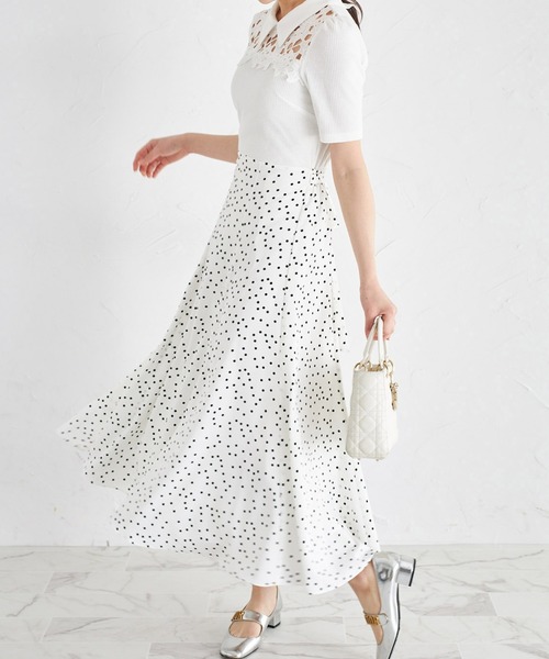 「tocco closet」 ドッキングワンピース M オフホワイト レディース_画像2