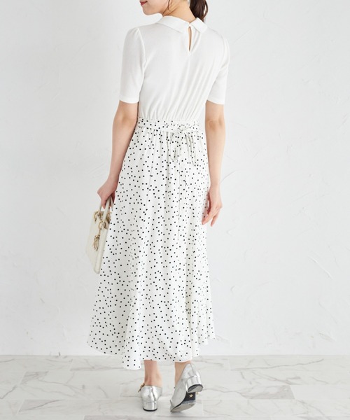 「tocco closet」 ドッキングワンピース M オフホワイト レディース_画像7