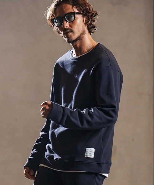 wjk reluxe トレーナー スウェット msw1714-back fleece thumb hole 