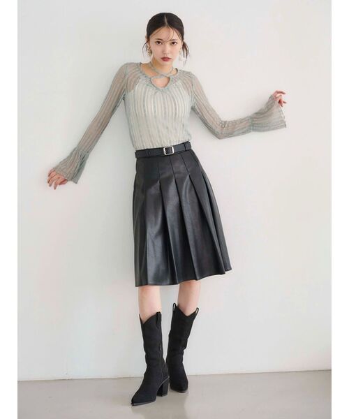 MERCURYDUO ニット＆スカート MERCURYDUO（マーキュリーデュオ） ワンピース メランジニット