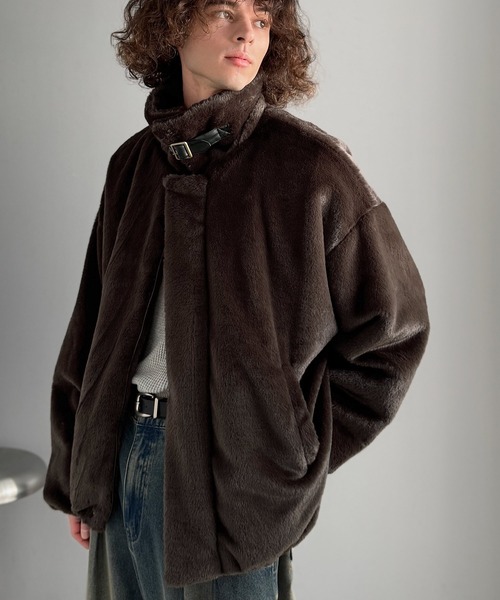 Classical Origin ブルゾン アウター 3wayベルト襟フェイクファー素材