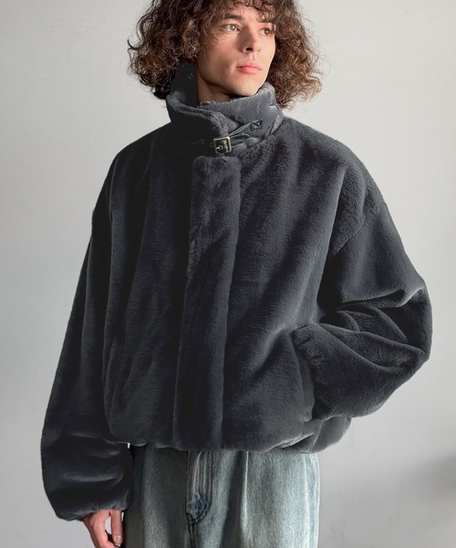 Classical Origin ブルゾン アウター 3wayベルト襟フェイクファー素材