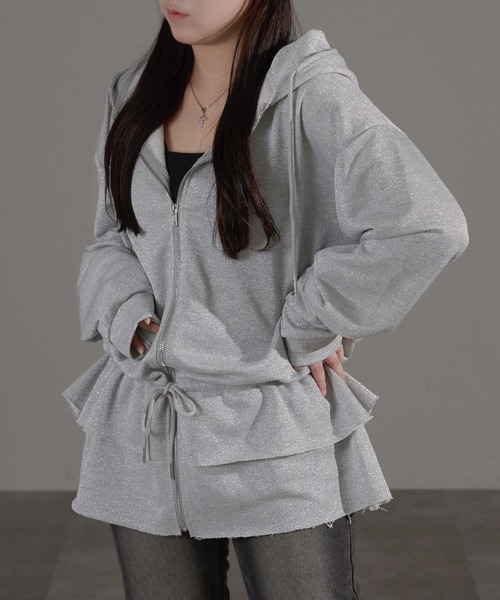 apres jour mignon（アプレジュールミニョン） パーカー フリル付き