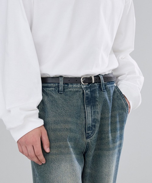 LUENNA ベルト 「LUENNA」Basic Leather Narrow Belt / ベーシック