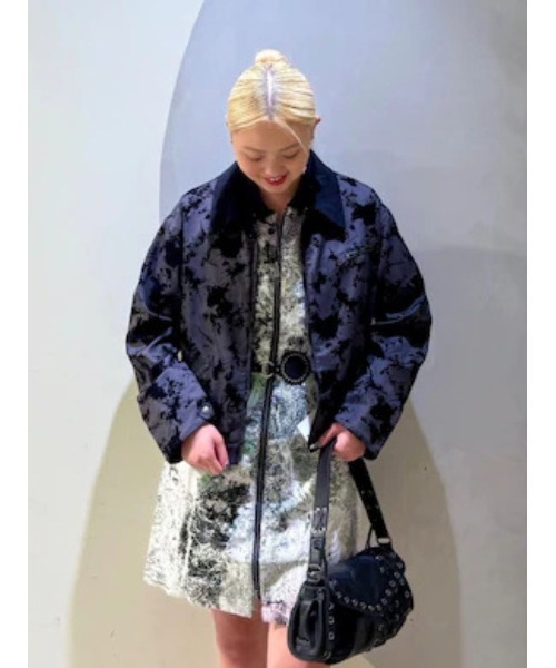 Desigual（デシグアル） ブルゾン アウター フロック加工 フラワー 