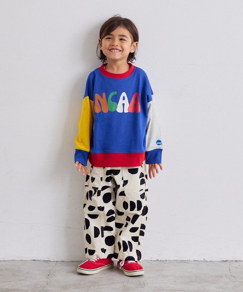 NCAA トレーナー 「NCAA」別注バイカラースウェット/KIDS(80〜120cm