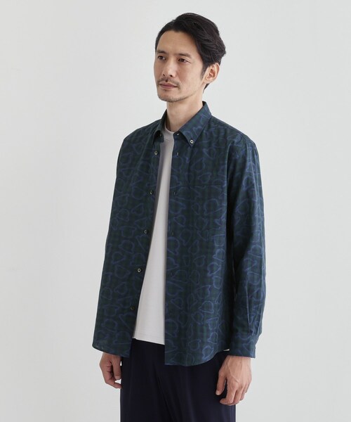 タケオキクチ（TAKEO KIKUCHI）/チェックボーラーガーゼシャツ TAKEO KIKUCHI（タケオキクチ） シャツ チェックボーラーガーゼシャツ