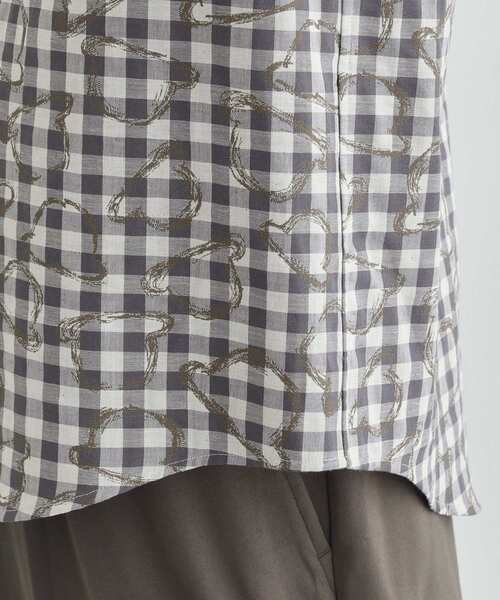TAKEO KIKUCHI（タケオキクチ） シャツ チェックボーラーガーゼシャツ