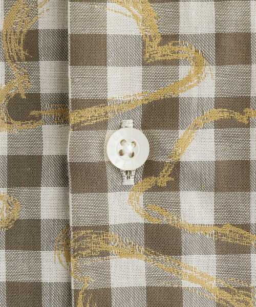 TAKEO KIKUCHI（タケオキクチ） シャツ チェックボーラーガーゼシャツ