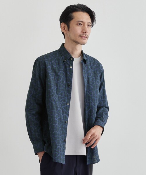 TAKEO KIKUCHI（タケオキクチ） シャツ チェックボーラーガーゼシャツ