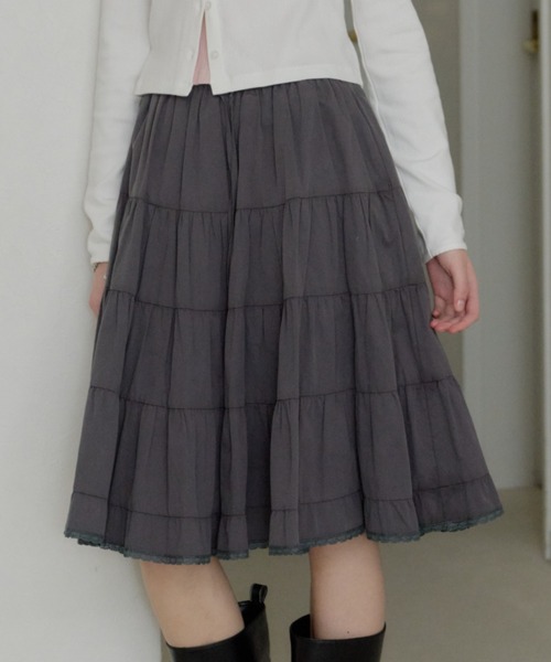 GIUNON スカート volume tiered lace skirt / ボリュームティアード GIUNON スカート volume tiered lace skirt / ボリュームティアード