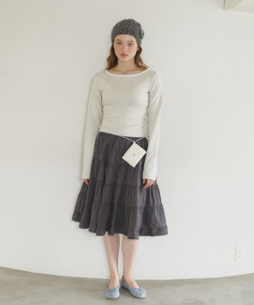 GIUNON スカート volume tiered lace skirt / ボリュームティアード