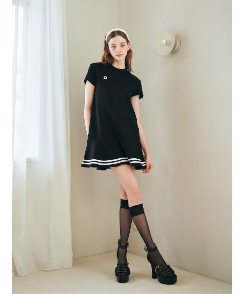 ブラック 半袖ミニワンピース FREE Darich（ダーリッチ） 半袖ワンピース FREE ブラック レディース