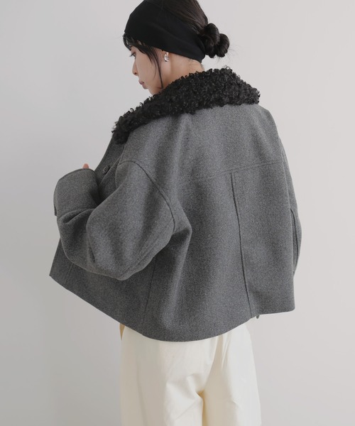 LIAN（リアン） ブルゾン アウター プードルファーカラーショート