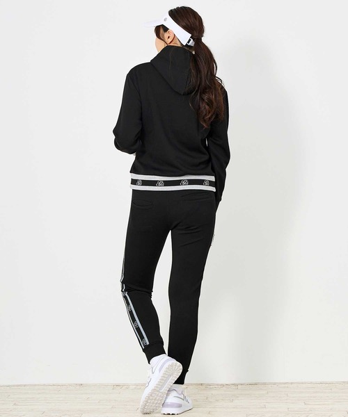 FR2GOLF パンツ ボトム ゴルフ ブラック 黒 ジャージ パーカー TopIsm（トップイズム） ゴルフ ゴルフウェア 上下セットアップ プル