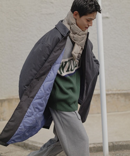 niko and…（ニコアンド） ステンカラーコート LARGE ベージュ メンズ