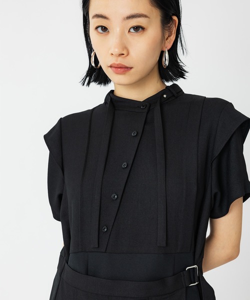 「UNITED TOKYO」 半袖ワンピース 1 ブラック レディース_画像5