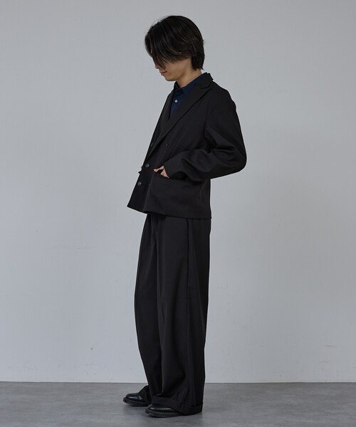 AH ABAHOUSE スラックス 2TUCK WIDE STRAIGHT SLACKS / 2タックワイド