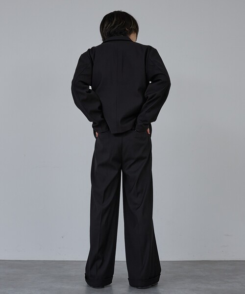 AH ABAHOUSE スラックス 2TUCK WIDE STRAIGHT SLACKS / 2タックワイド