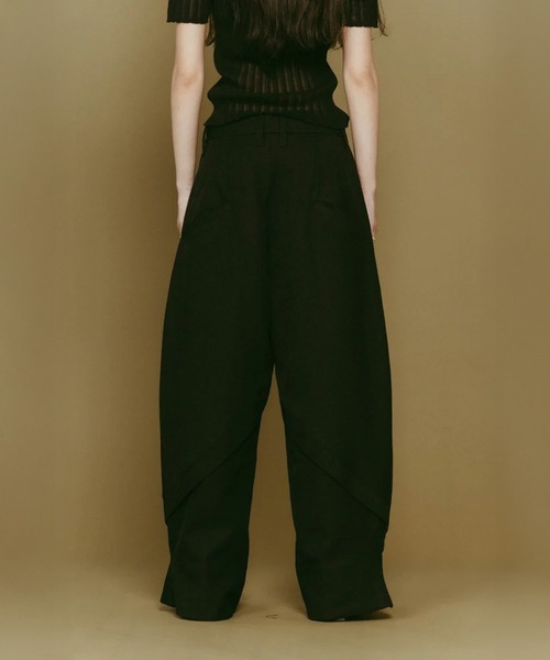 Knuth Marf（クヌースマーフ） スラックス パンツ front slit pants