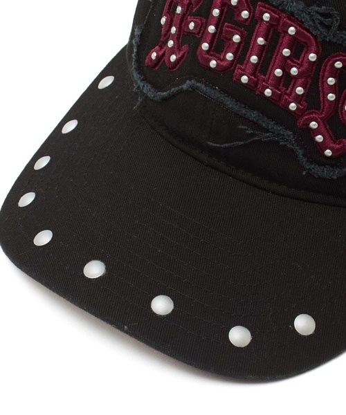 X-girl（エックスガール） キャップ 帽子 STUDDED LOGO PATCH 6PANEL