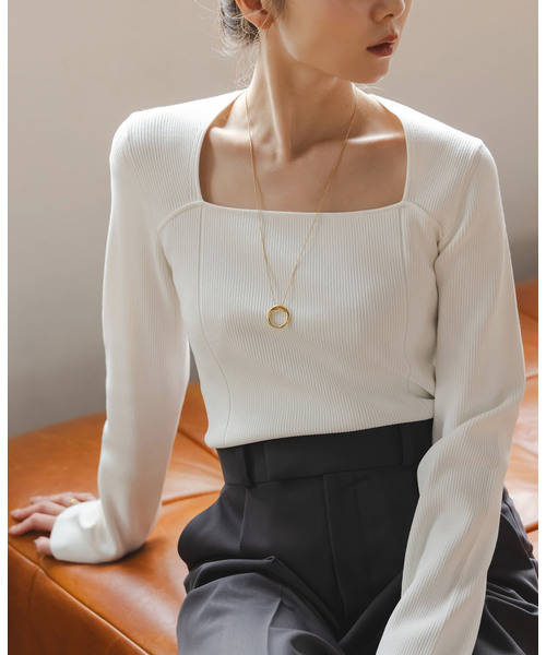 NOBLE（ノーブル） ニット セーター デコルテニット レディース