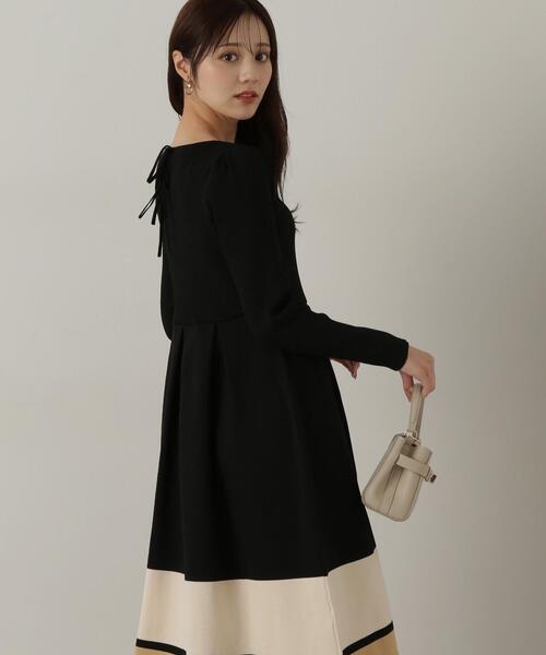 「PROPORTION BODY DRESSING」 長袖ワンピース MEDIUM ネイビー レディース_画像9