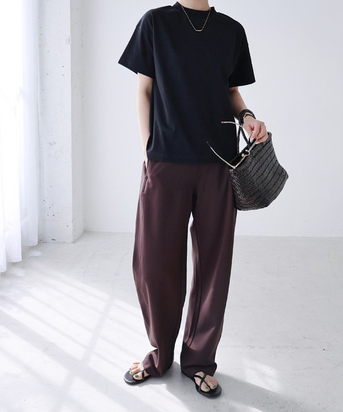「evernavy」 イージーパンツ L ブラック レディース_画像7