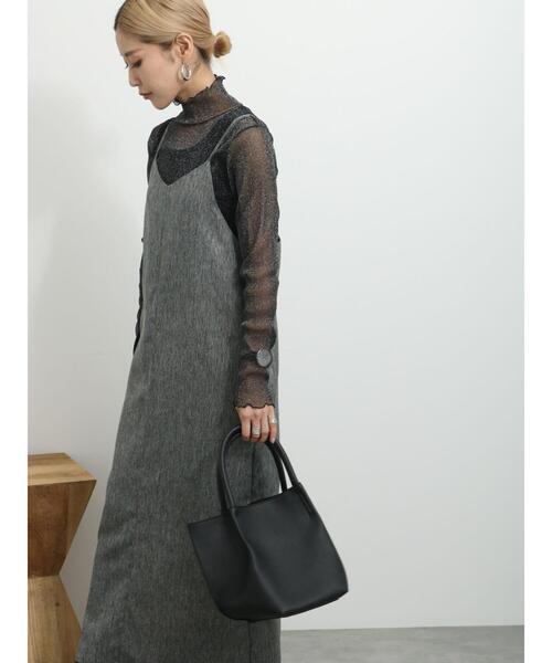 「Samansa Mos2 blue」 キャミソールワンピース F グレー レディース_画像4