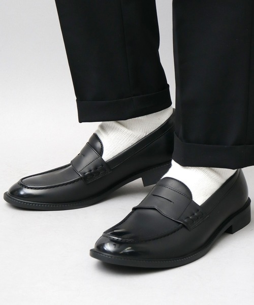 「glabella」 ローファー L ブラック メンズ_画像2