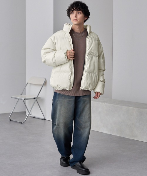 「MONO-MART」 ブルゾン M アイボリー メンズ_画像5