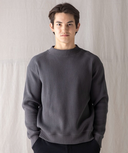 Jackman（ジャックマン） セーター ニット Waffle Midneck メンズ