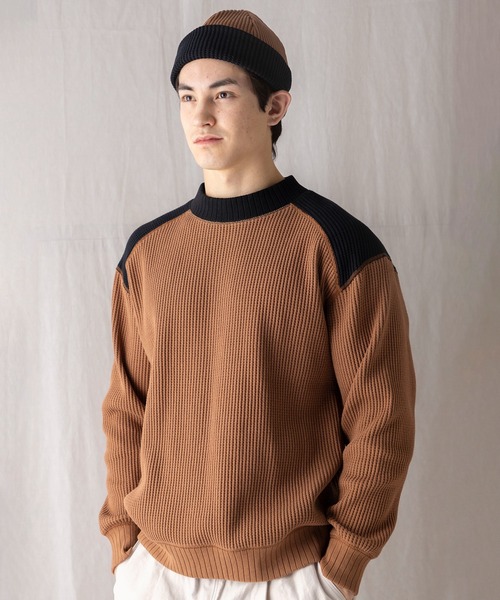 Jackman（ジャックマン） セーター ニット Waffle Midneck メンズ 