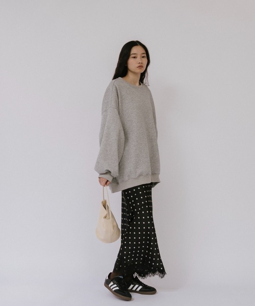 duei（デュイ） ロング スカート サテン裾レースドットスカート