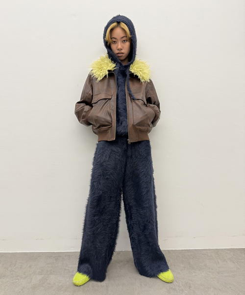 パンツ ファーファーニットパンツ レディース メンズ : ZOZOTOWN Yahoo