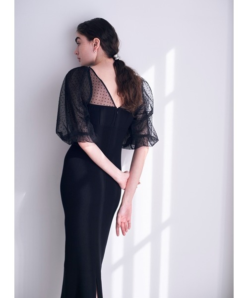 「SNIDEL」 ニットワンピース ONE SIZE ベージュ レディース_画像4