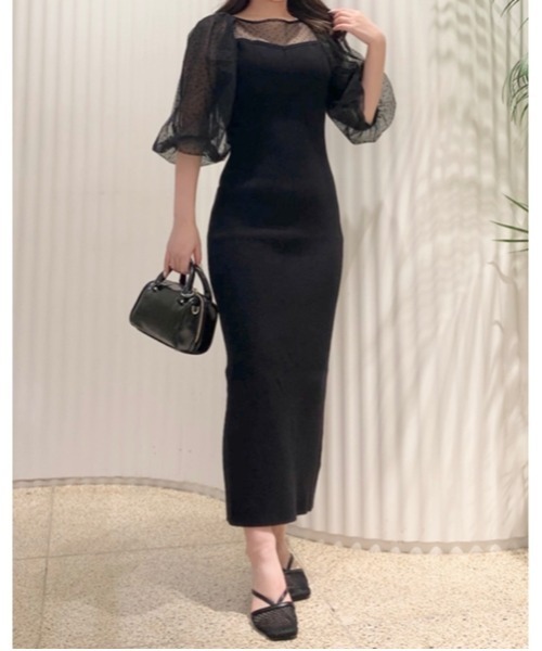 「SNIDEL」 ニットワンピース ONE SIZE ベージュ レディース_画像5