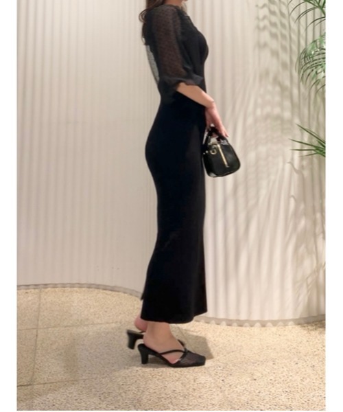 「SNIDEL」 ニットワンピース ONE SIZE ベージュ レディース_画像9