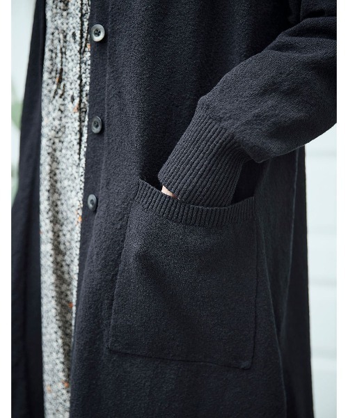 「Sunny clouds」 ニットカーディガン 3L ブラック レディース_画像5