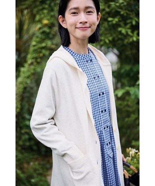 「Sunny clouds」 ニットカーディガン 3L ブラック レディース_画像8