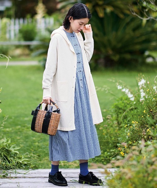 「Sunny clouds」 ニットカーディガン 3L ブラック レディース_画像9